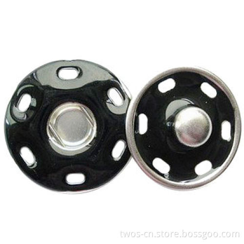 Epoxy Sew Snap-on Buttons, Made of Metal Brass